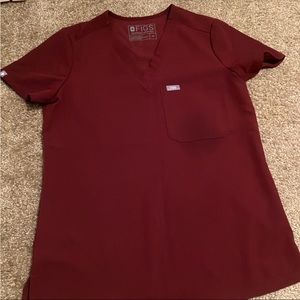 Figs burgundy Catarina top XS